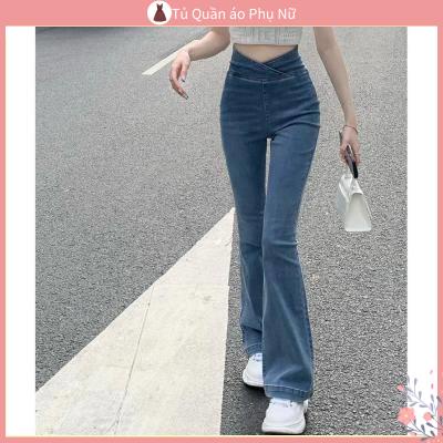 Qu gotn jean ng gotn n > Quần jean Ống Loe Lưng Cao Dáng Ôm Co Giãn Phong Cách Mới Mùa Hè Dễ Phối Đồ Cho Nữ