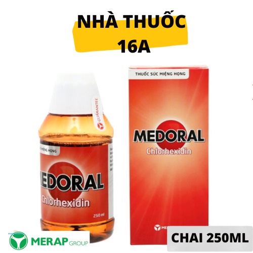 NƯỚC SÚC MIỆNG MEDORAL - HỖ TRỢ SÁT KHUẨN HẦU HỌNG, SẠCH VI KHUẨN HẦU HỌNG - CHÍNH HÃNG CHAI 250ML