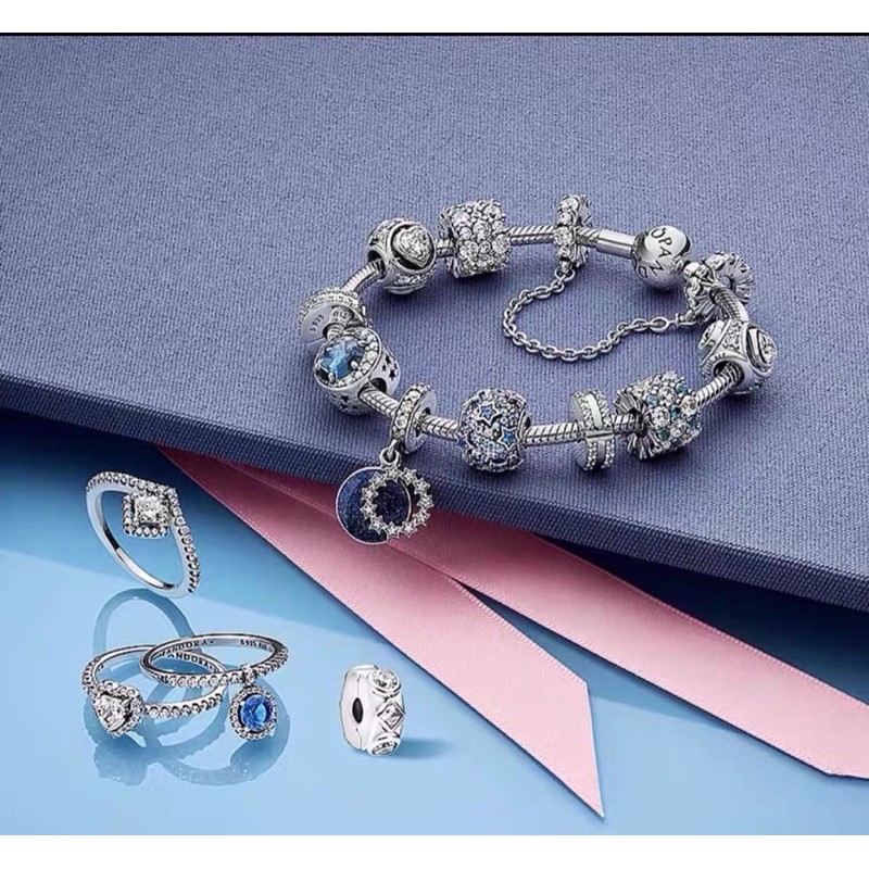 charm pan mặt trăng bạc s925 hàng cao cấp
