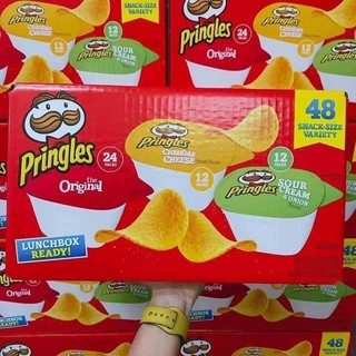 Khoai Tây Chiên Pringles Original mix 3 vị thùng 48 hộp