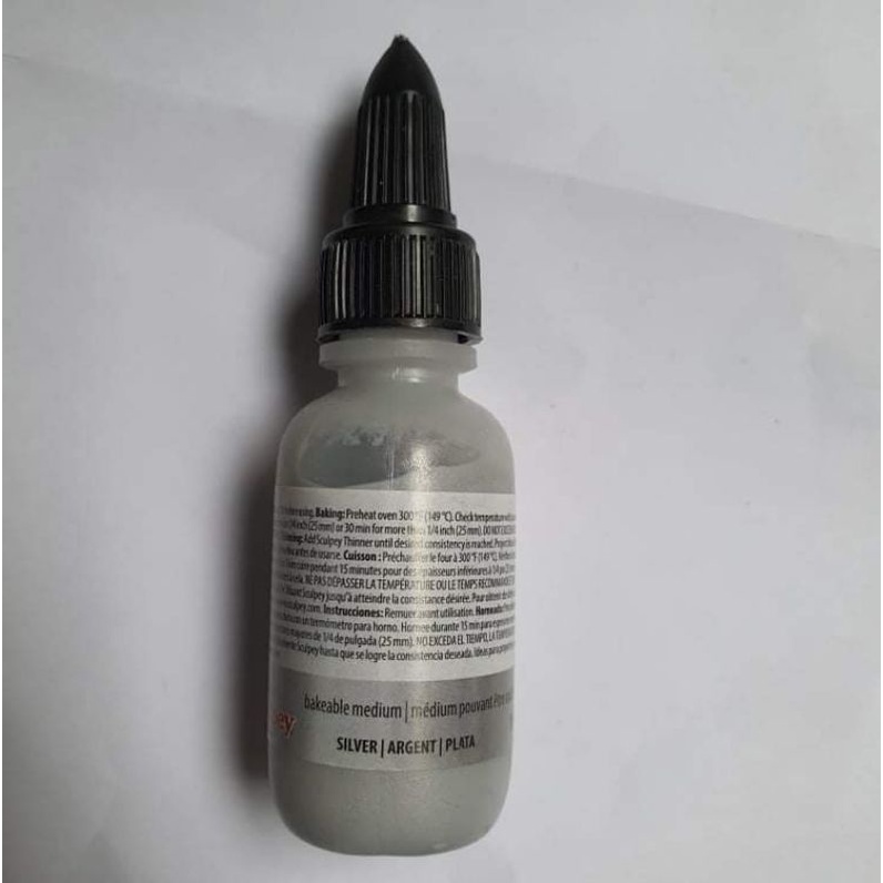 ĐẤT SÉT LOÃNG MÀU SILVER 30ML - LIQUID BAKEABLE MEDIUM SILVER
