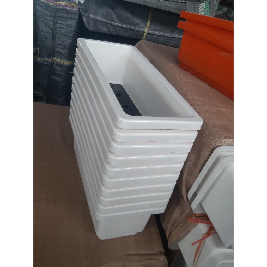 2 Chậu chữ nhật 67x24x20 Chậu trồng cây Trồng rau thông minh