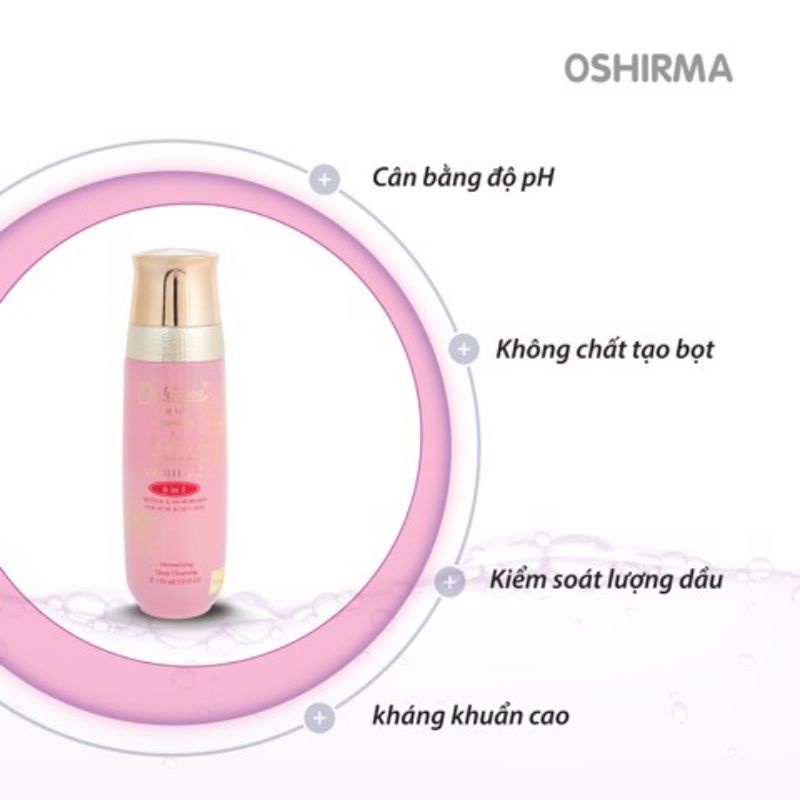 Sữa Rửa Mặt Oshirma 150ml Da Nhờn và Hỗn Hợp