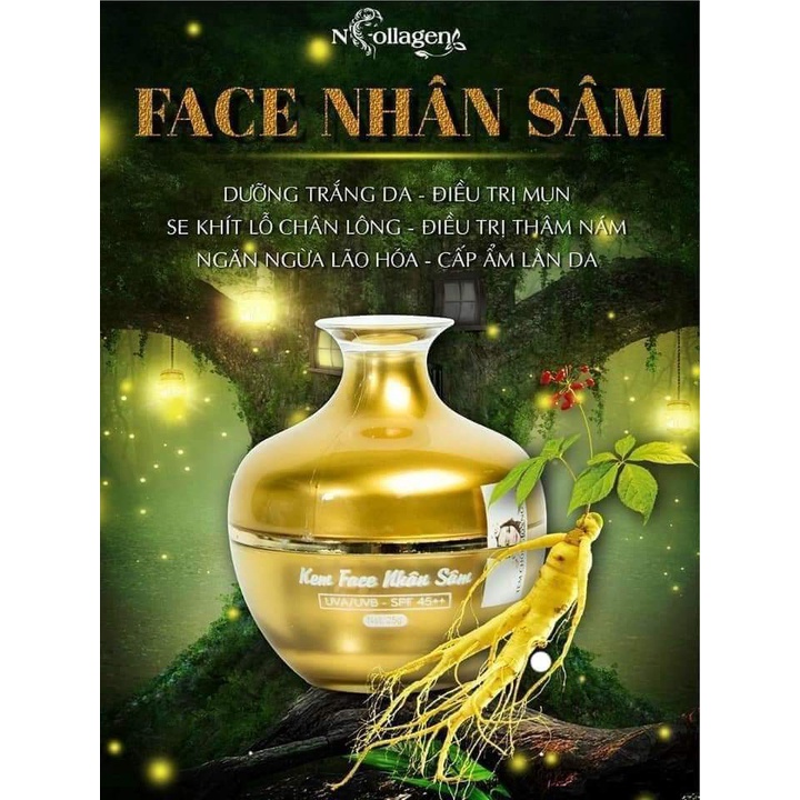 Kem Face Nhân Sâm N Collagen Giúp Trắng Da, Giảm Nám, Bảo Vệ Da