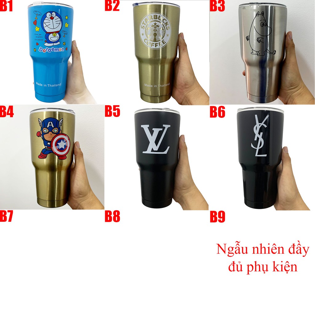 Ly Giữ Nhiệt Yeti Thái Lan 900ml Kèm Túi Xách, 2 Ống Hút Và Cọ Rửa | BigBuy360 - bigbuy360.vn