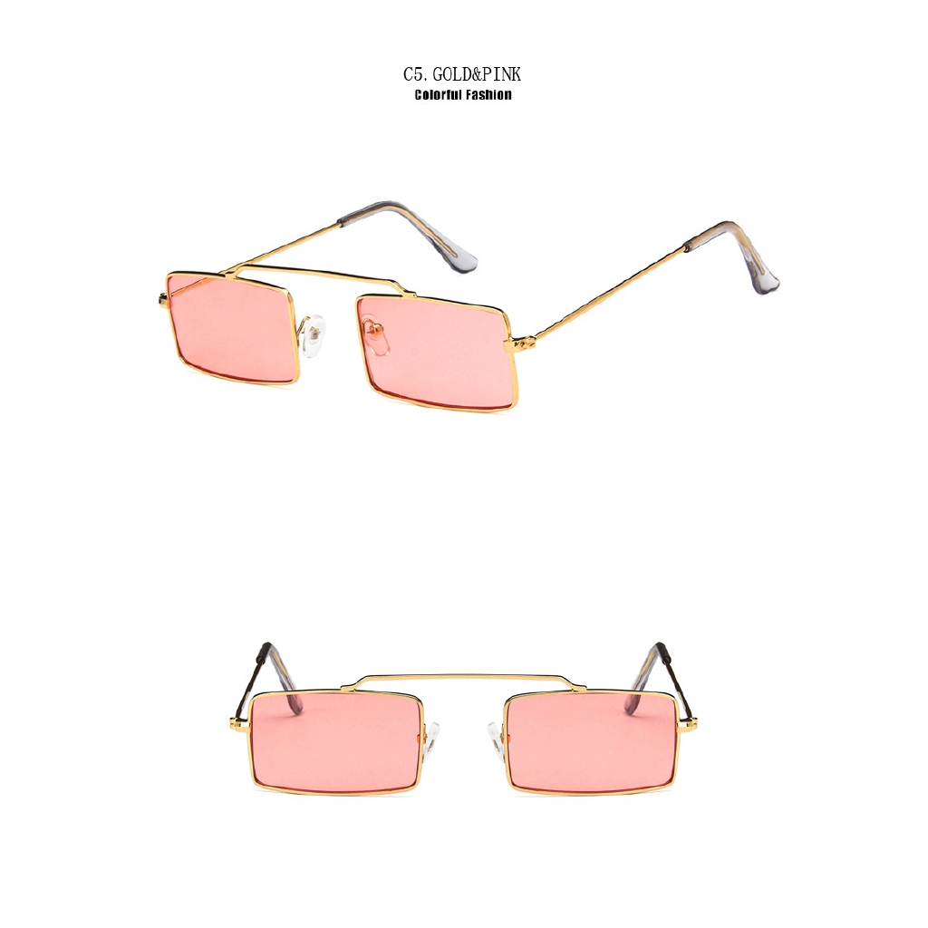 Kính mát gọng kim loại vuông phong cách retro Samjune