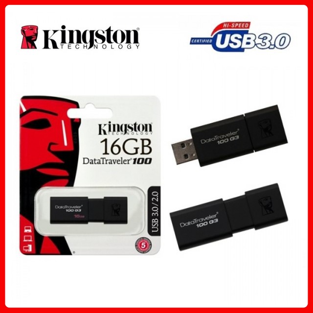 [Mã ELFLASH5 giảm 20K đơn 50K] USB 3.0 Kingston 16GB DT100G3 Chính Hãng | BigBuy360 - bigbuy360.vn