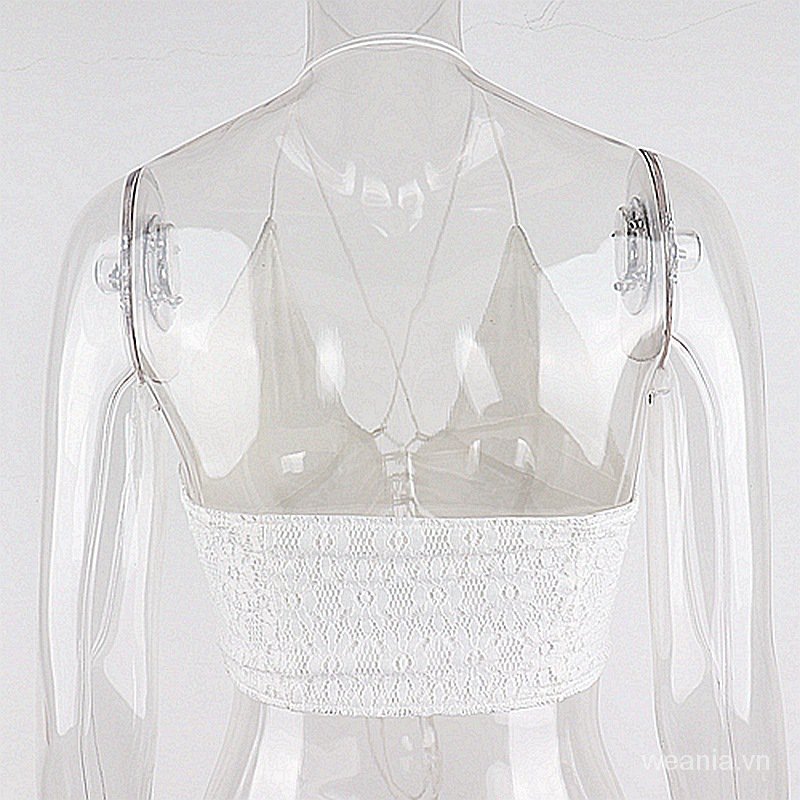 Áo lửng sát nách phối ren hoa kiểu dáng hở lưng gợi cảm cho nữ