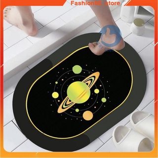 Thảm lau chùi chân phòng tắm silicon siêu thấm hút nước đế cao su chống trơn trượt cao cấp hình oval nhiều mẫu