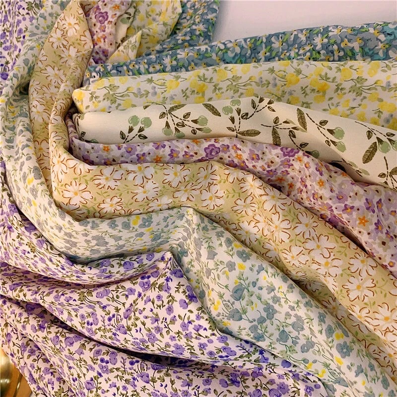 Chân váy hoa nhí nhiều màu chân váy dài xếp ly xòe vintage tiểu thư nhẹ nhàng eooshop