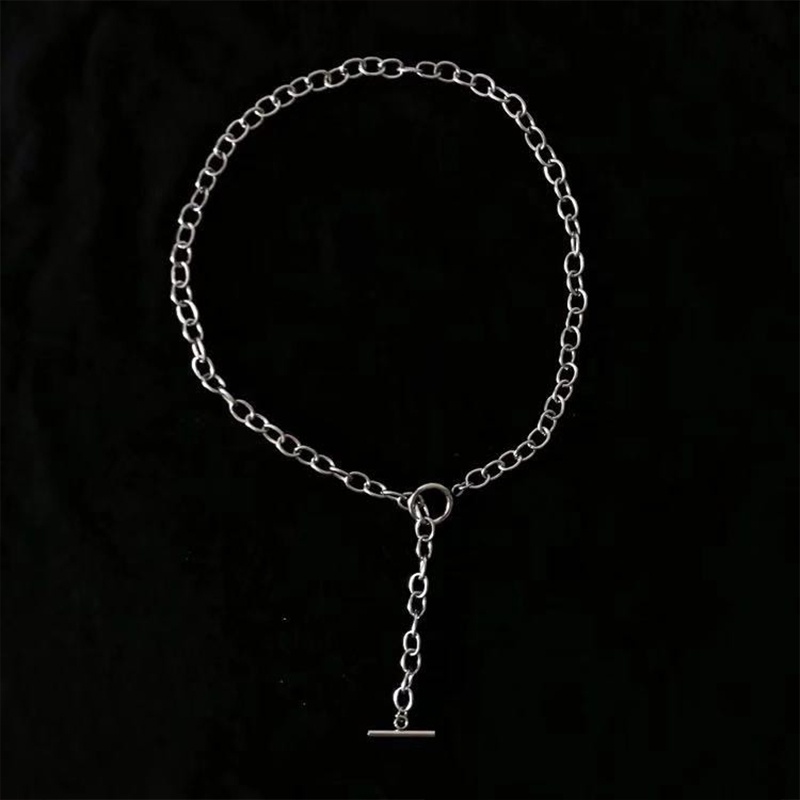 Vòng cổ choker gắn khóa hình chữ Ot thời trang punk Bohemia sành điệu
