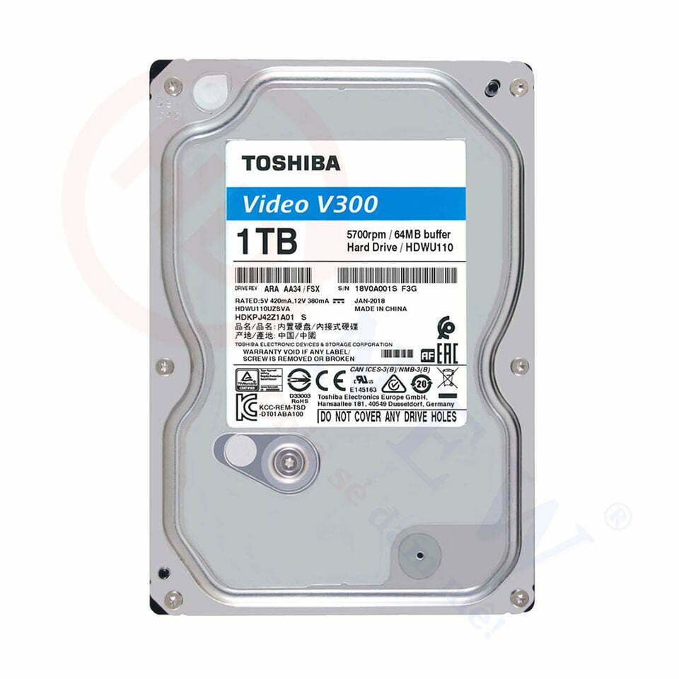 Ổ cứng HDD Toshiba 2TB Video Stream chuyên dùng cho đầu ghi camera - Hàng Chính Hãng, bảo hành 2 năm