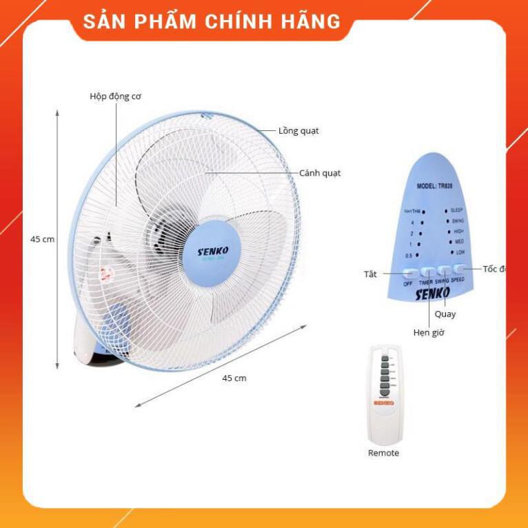 Quạt Treo tường SENKO TR1628, Điều Khiển Từ Xa- Huy Anh