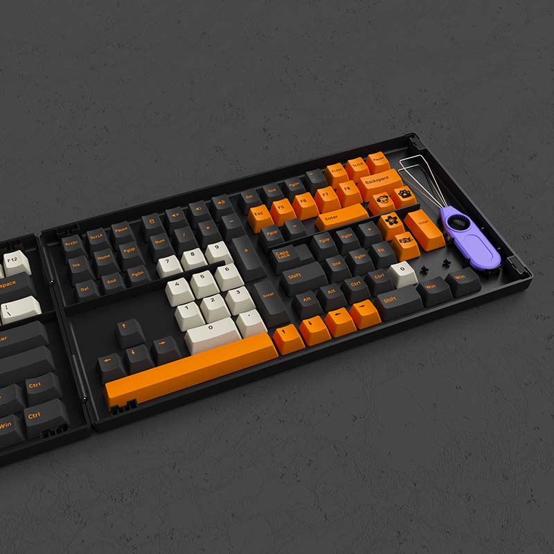 Bộ keycap phím cơ AKKO Keycap set – Carbon Retro (PBT Double-Shot/ Cherry profile/ 229 nút)