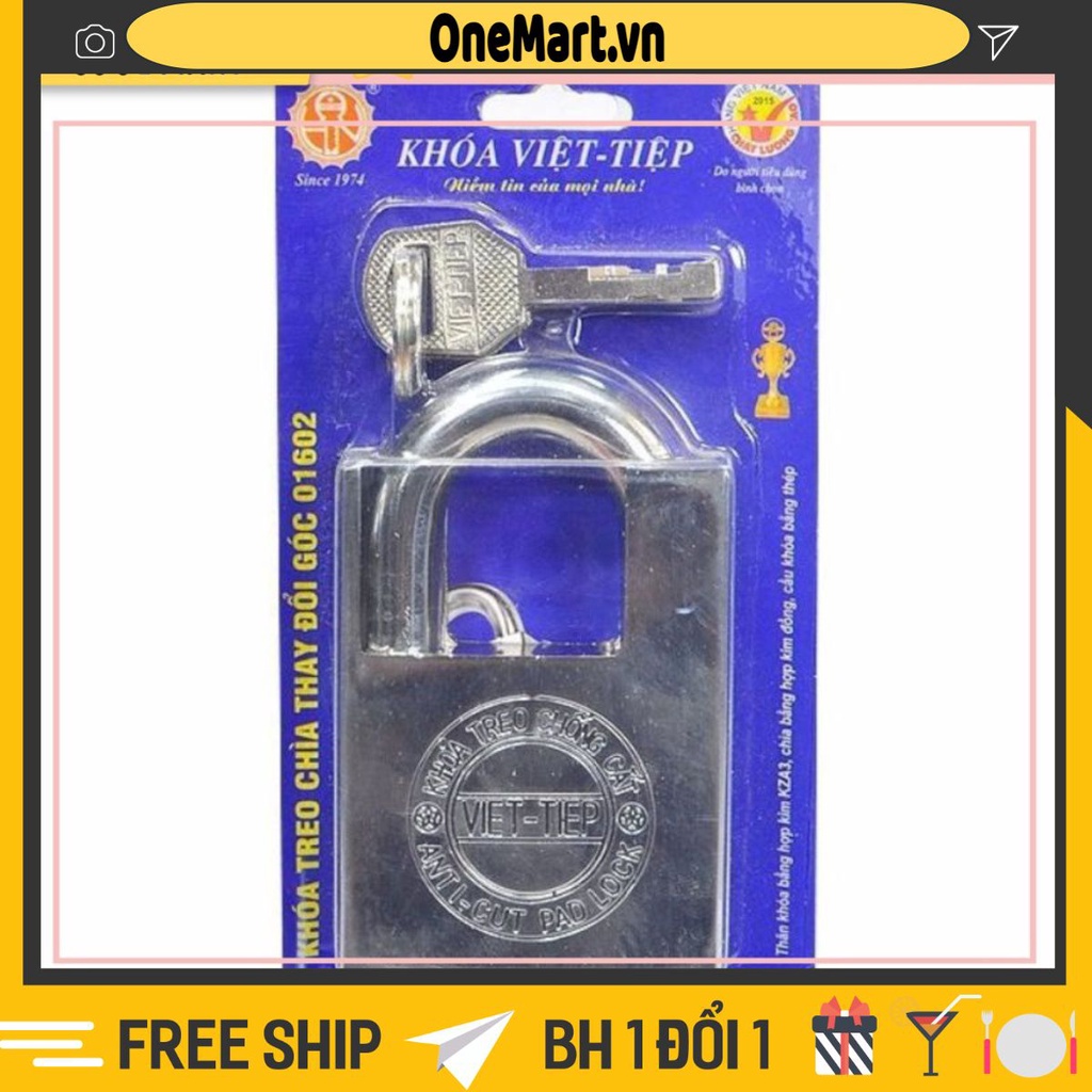 [CHÍNH HÃNG] Ổ KHOÁ CỬA CHỐNG CẮT VIỆT TIỆP 60MM - OneMart