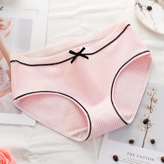 {COMBO 5 } Quần Lót Nữ 💟 quần lót nữ cotton Gân Tăm Phối Nơ Xinh