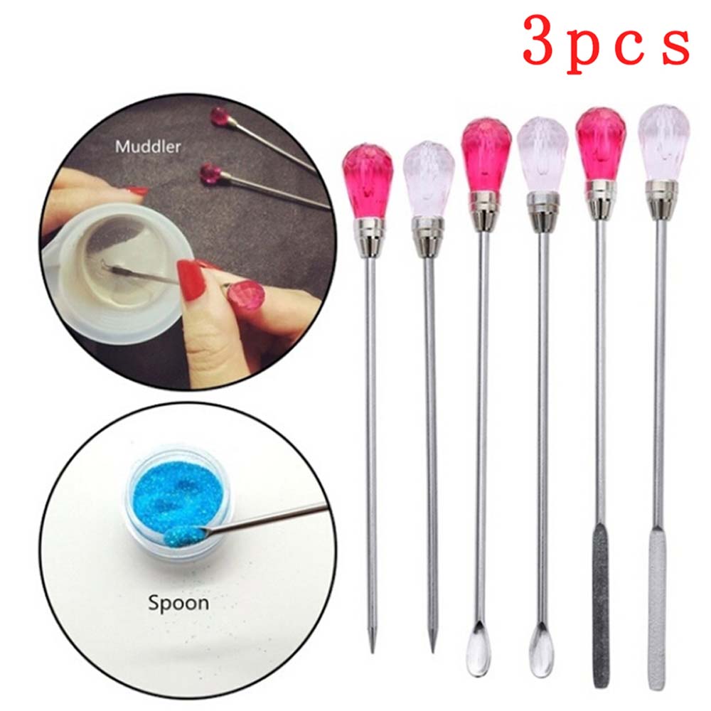 EPOCH Set 1 / 3 Dụng Cụ Trộn Mỹ Phẩm Bằng Nhựa Resin