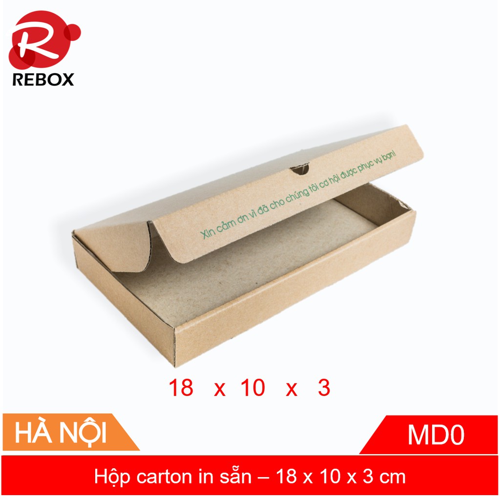 Hộp Carton 18x10x3 - 50 hộp gói hàng quần áo nắp cài giá xưởng (kèm ảnh thật)