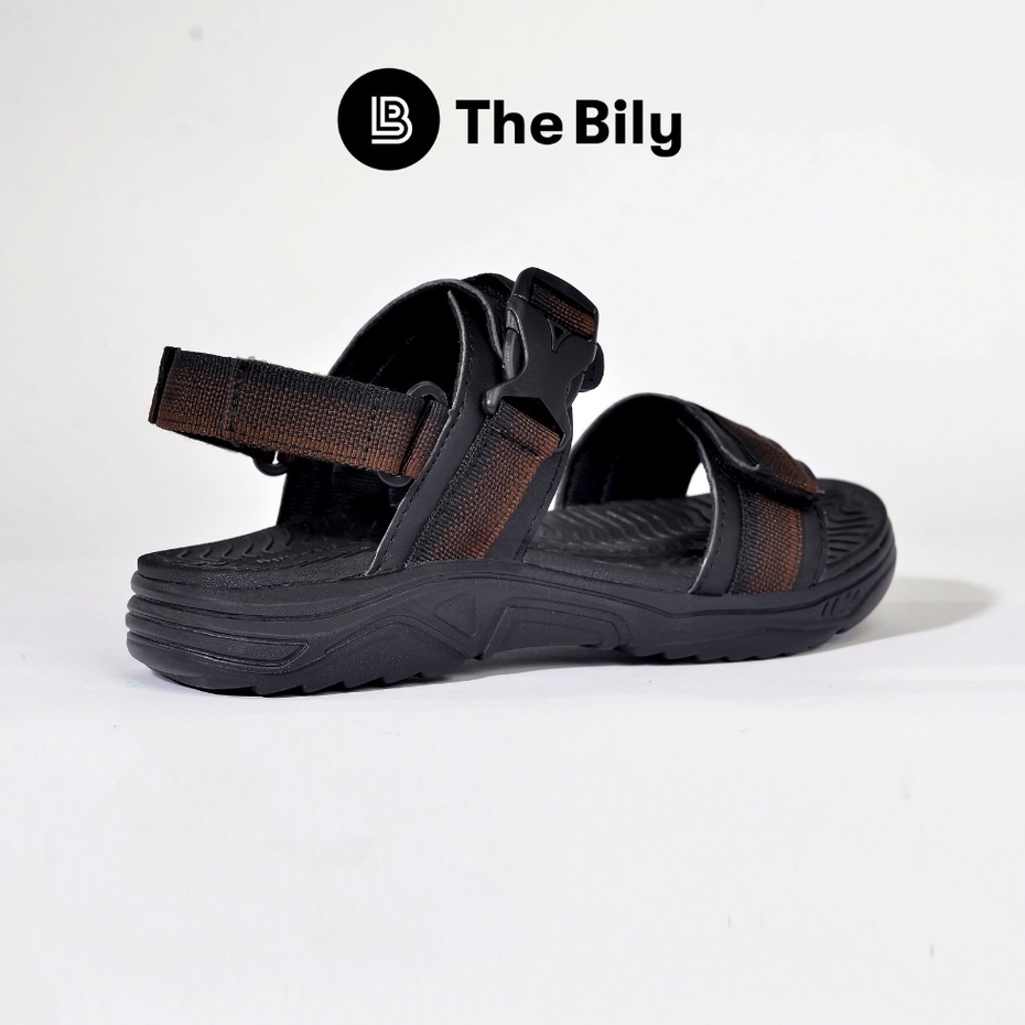 Giày Sandal Nam The Bily 03 Quai Ngang - Nâu Thổ Cẩm