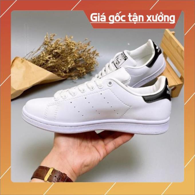 [FreeShip–Hàng Loại A] Giày thể thao STAN SMITH Trắng gót đen FULLBOX,  Giầy sneaker nam nữ trắng đủ size