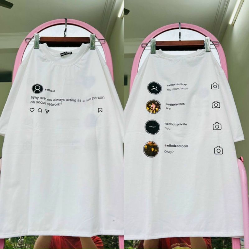Áo thun tay lỡ unisex Sadboiz