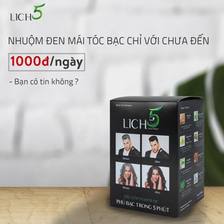 DẦU GỘI ĐEN TÓC LICH5 - TÓC BẠC HÓA ĐEN CHỈ SAU 5 PHÚT - 9 THÀNH PHẦN THIÊN NHIÊN TỪ COCAYHOALA
