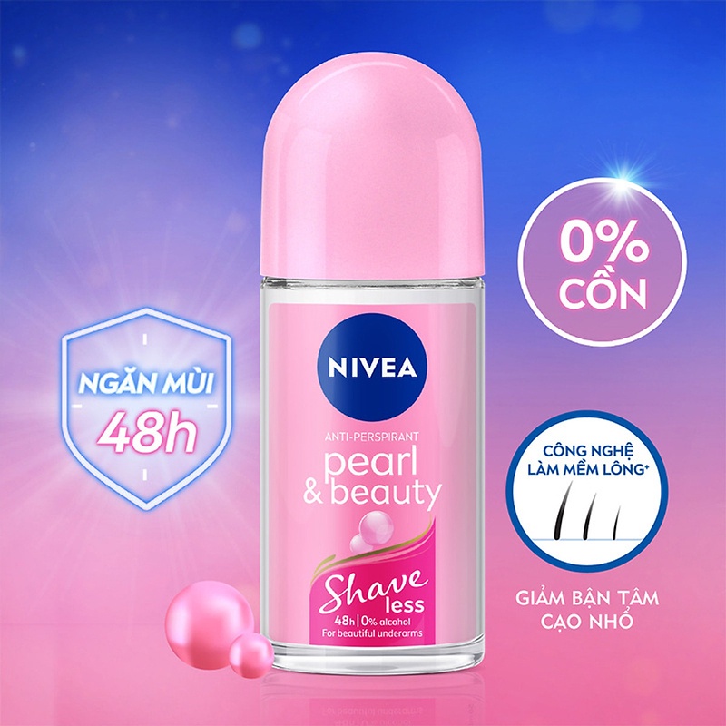 Lăn Ngăn Mùi 48h Nivea Anti-Perspirant Roll On + Sữa Rửa Mặt Ngọc Trai Dưỡng Trắng Da [che tên sản phẩm khi giao hàng] | BigBuy360 - bigbuy360.vn