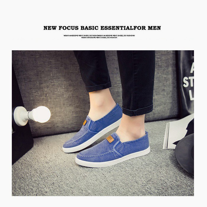 Giày Lười Jean - Xanh Nhạt [2Tất Lười]  SpS | BigBuy360 - bigbuy360.vn