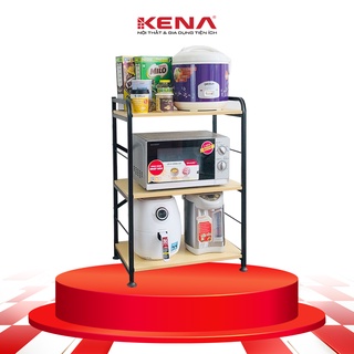 Kệ để lò vi sóng, kệ để nồi chiên không dầu KENA phủ sơn tĩnh điện cao cấp chống gỉ KN 164-3