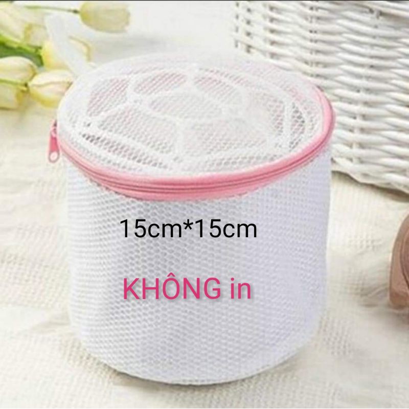 túi lưới tròn giặt đồ lót 15*15cm