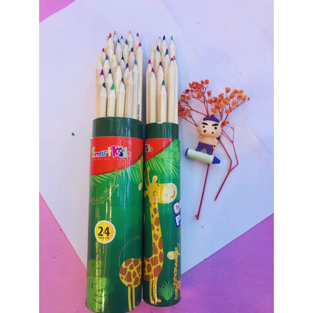 [Mã BMINCU50 giảm 50K đơn 250K] Bút Chì Màu Color Pencil SmartKids 12 Màu- 24 Màu