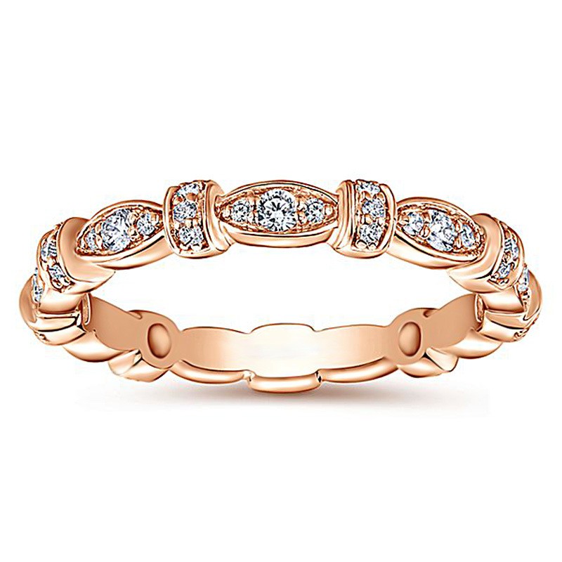 Nhẫn Cặp Đôi Mạ Vàng / Bạc Đính Đá Zircon