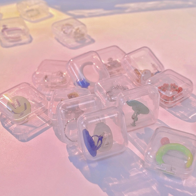 Hộp Đựng Trang Sức Mini Trong Suốt Phân Loại Tiện Dụng