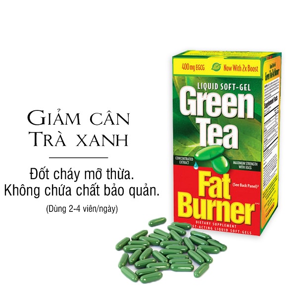 Giảm cân Trà Xanh Green Tea Fat Burner 400mg 200 viên của Mỹ