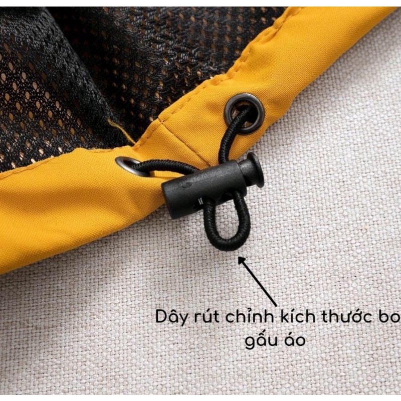 Áo gió 3 khóa lót lưới siêu chống nước
