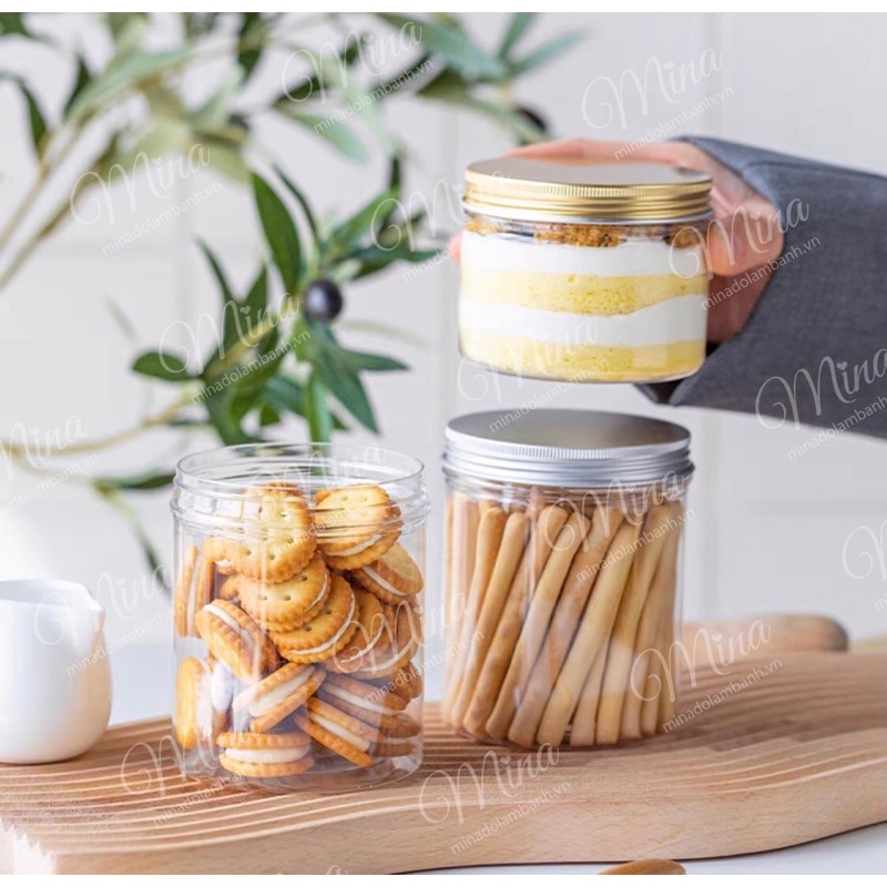 Hộp NHỰA Pet Nắp Nhôm nhiều cỡ