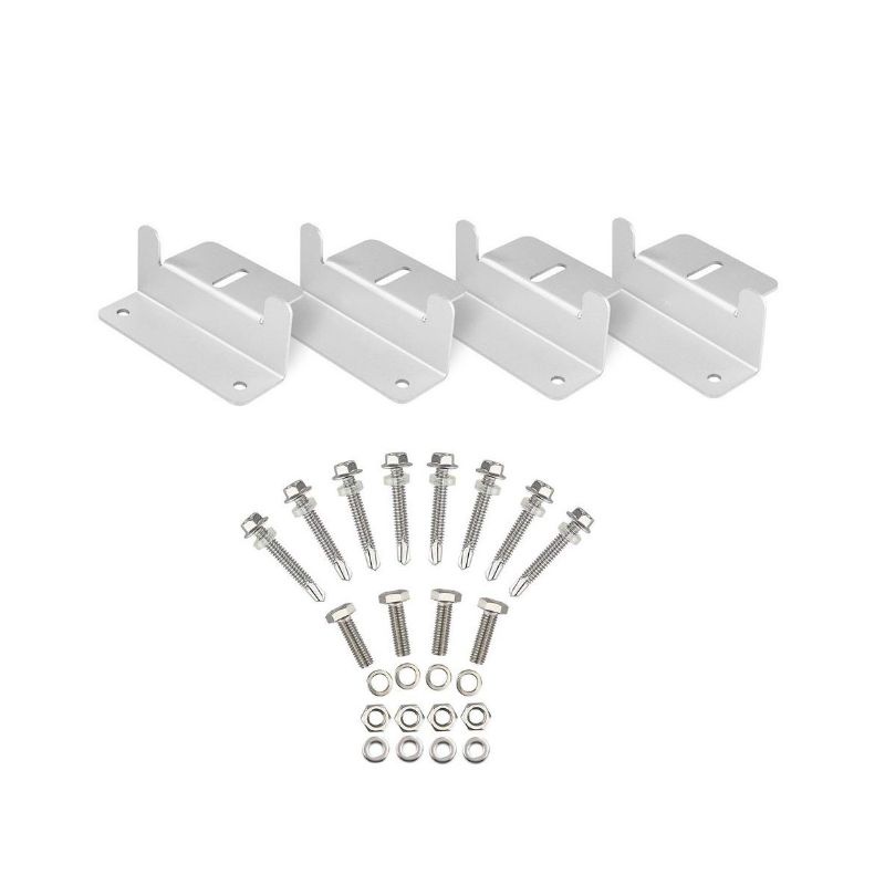 Bộ 4 Khung Gắn Tấm Pin Năng Lượng Mặt Trời Kèm Đai Ốc Cho Thuyền Caravans