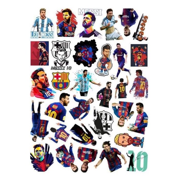 10-50 hình dán Stickers Lionel Messi  Decal ( random hình)