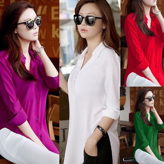 Mẫu Thời Trang Áo sơ mi form dài (M, L, XL) - LV1748K15