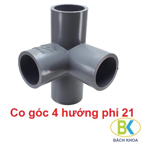 Co góc 4 hướng phi 21mm (ST)