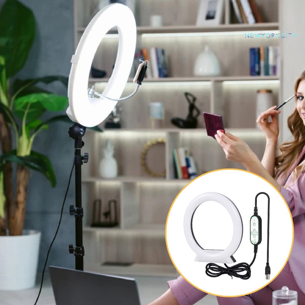 Vòng Đèn LED RGB Có Thể Điều Chỉnh Nguồn USB Hỗ Trợ Chụp Ảnh / Live Stream