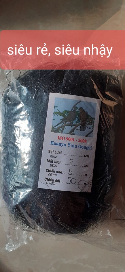 Lưới bẫy cò, cu, vạc, quốc... giá rẻ mắt 8cm dài 50m cao 5m giá rẻ