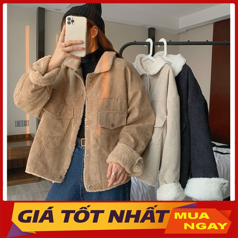 [Mã WARUN27 giảm 12k đơn 99k] Áo Khoác Lông Cừu Lót Trong Cực Dày Siêu Hót M626 | BigBuy360 - bigbuy360.vn