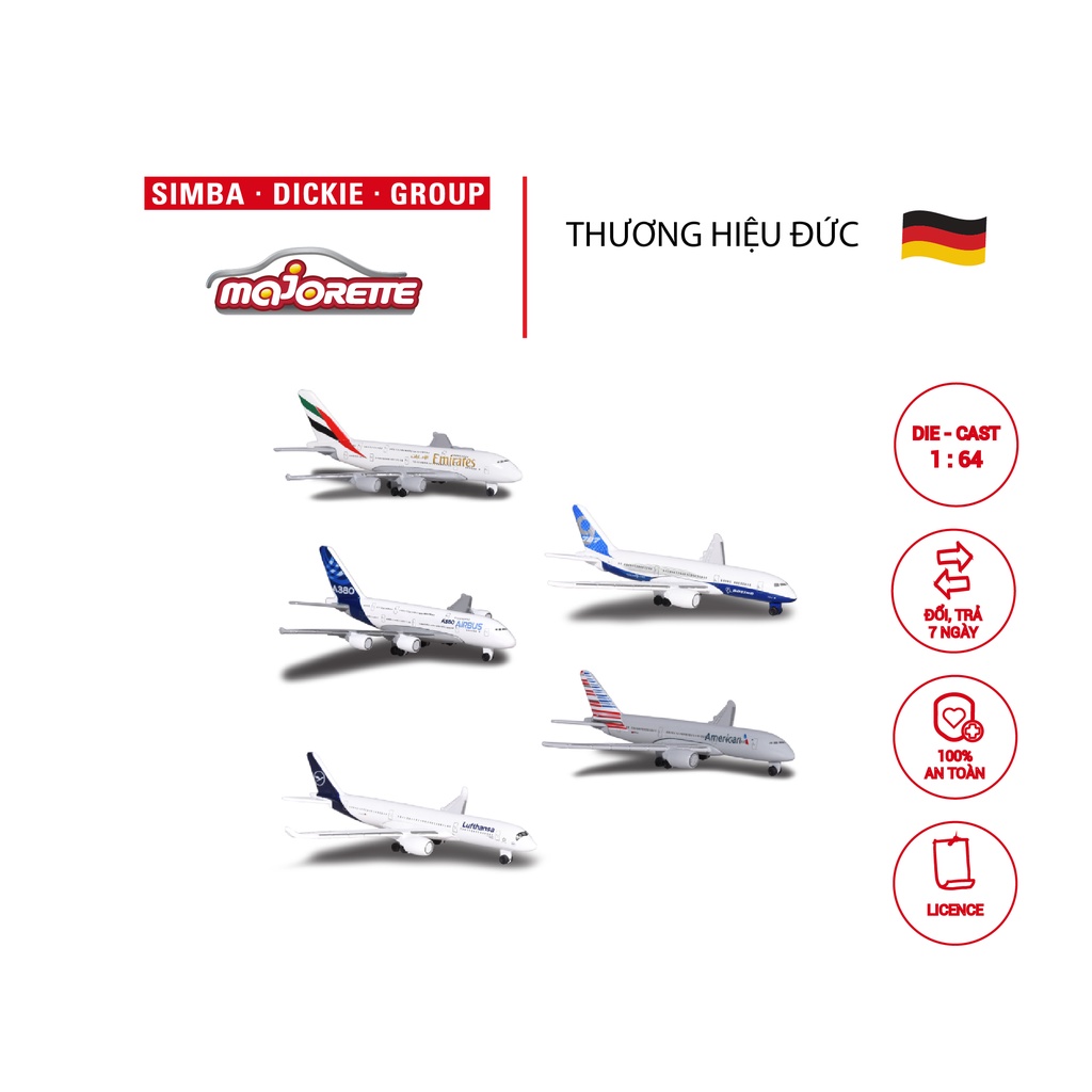 Mô Hình Máy Bay Boeing MAJORETTE Airplanes 1:64 212057980 - Simba Toys VietNam