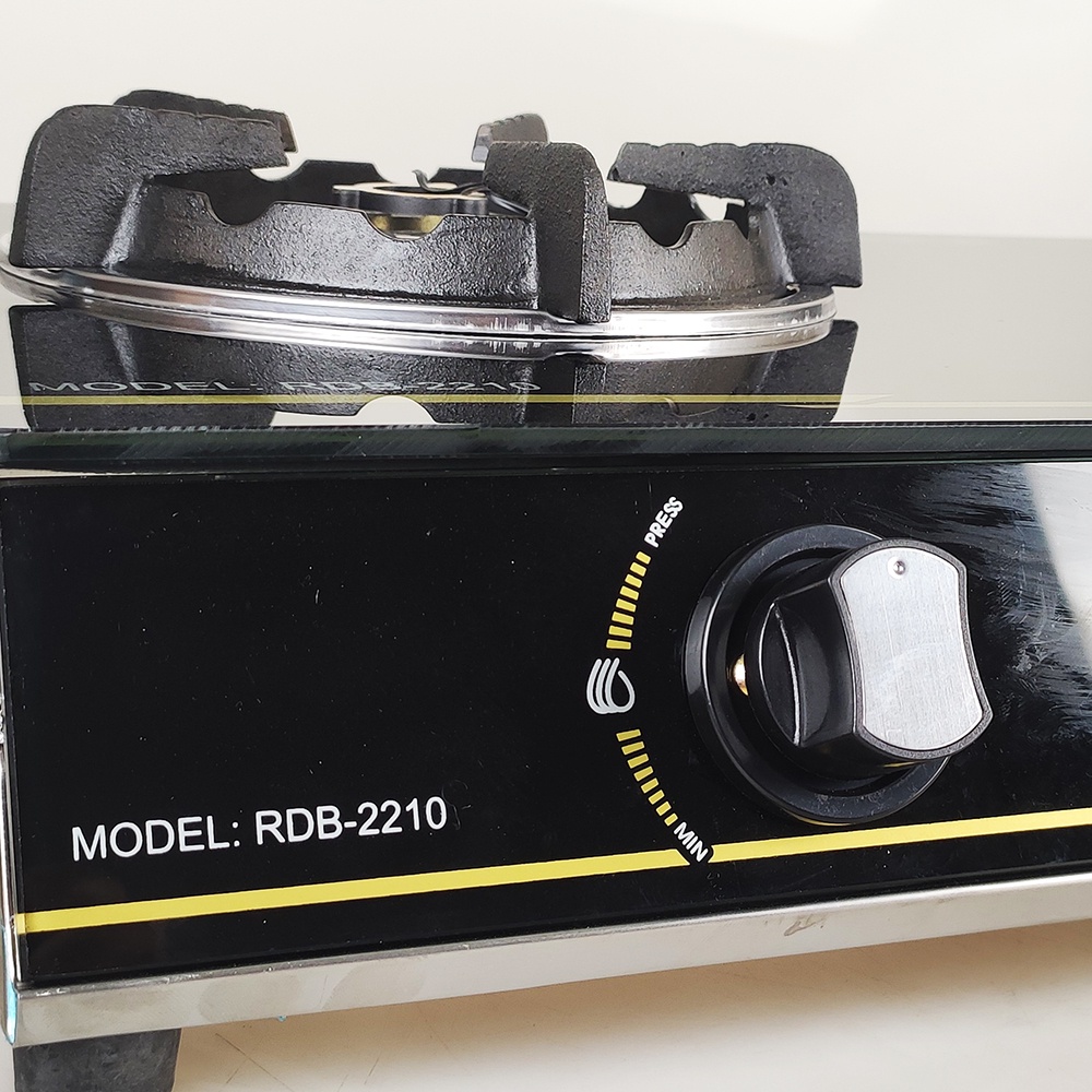 [Chính hãng] Bếp ga đôi Raiden RDB-2210 đầu đốt đồng, khung bếp inox toàn thân, mặt kính cường lực