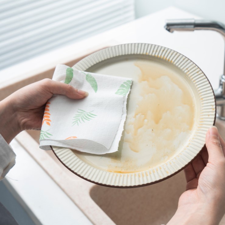 Giấy lau bếp,giấy lau đa năng cuộn siêu dai có thể giặt tái sử dụng