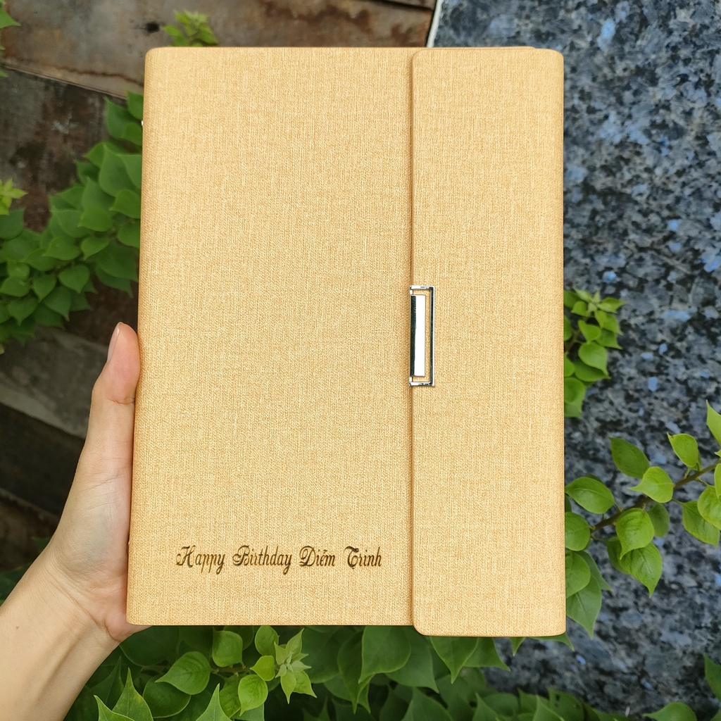 Sồ tay gấp 3 khắc, in logo theo yêu cầu