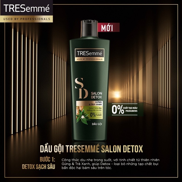 Dầu gội và dầu xả tresemme gừng và trà xanh 620g vaf 640g