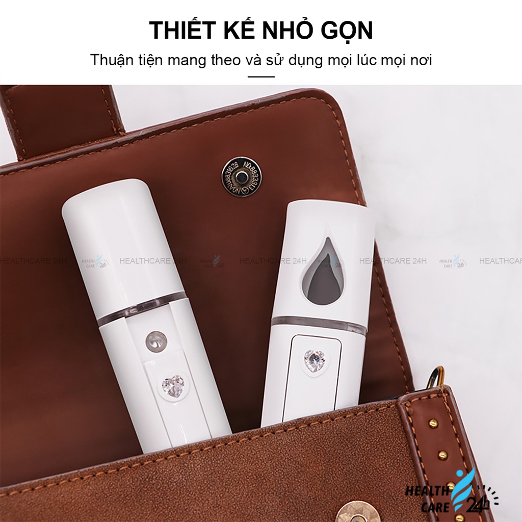 [HÀNG NỘI ĐỊA CAO CẤP] Máy Phun Sương Cầm Tay Mini Xịt Khoáng Nano L2 Cấp Ẩm Da Mặt - [Có Gương] - Tặng Kèm Cáp Sạc | BigBuy360 - bigbuy360.vn