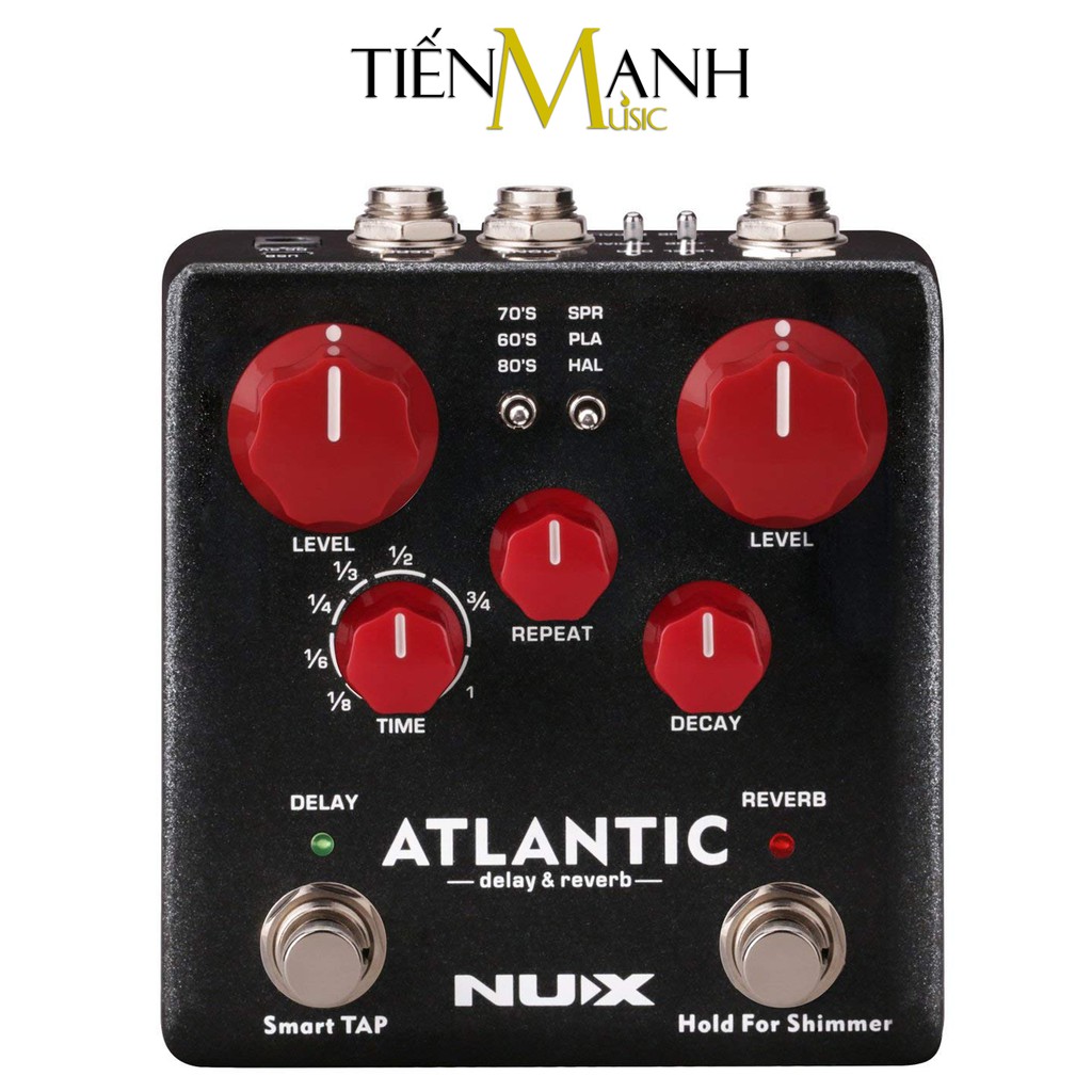 Phơ Đàn Guitar Nux Atlantic Reverb &amp; Delay NDR-5 (Bàn đạp Fuzz Effect Pedal) - Cam kết 100% Chính hãng